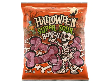 Halloween Ζελεδάκια Sour σε σχήμα κόκκαλο