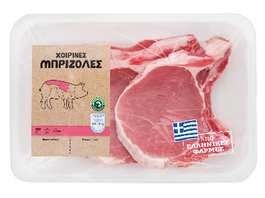 Mπριζόλες χοιρινές Ελλάδας με κόκκαλο