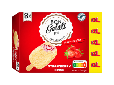 Bon Gelati Παγωτό ξυλάκι φράουλα XXL