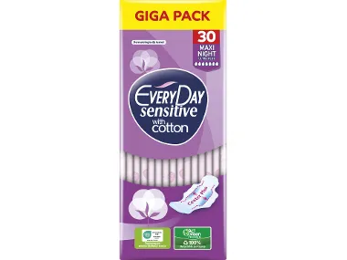 Σερβιέτες Ultra plus sensitive with cotton giga pack maxi night