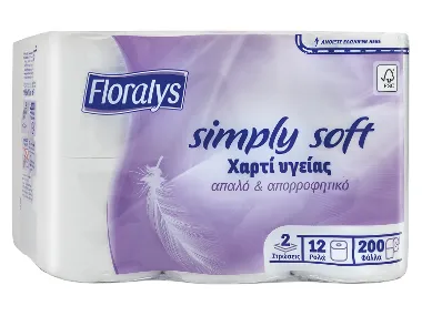 FLORALYS Χαρτί υγείας λείο 2πλά φύλλα