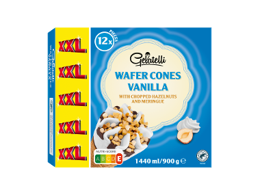 Gelatelli Παγωτό χωνάκι βανίλια XXL