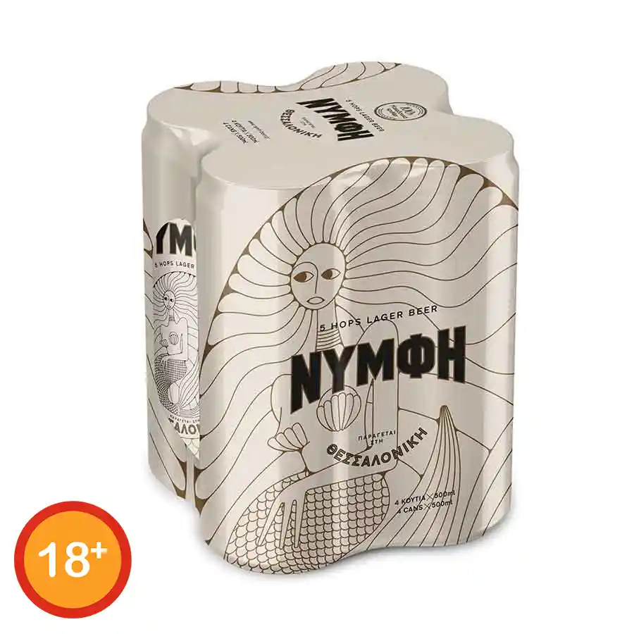Νύμφη Μπίρα Lager 4x500ml.
