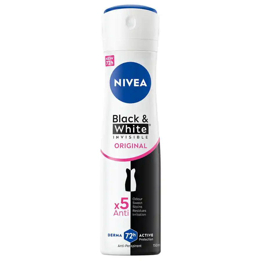 Nivea Black & White Invinsible Clear Αποσμητικό Σπρέι 150ml.