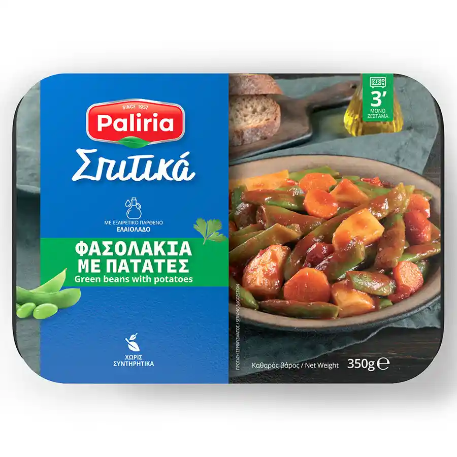Παλίρροια Σπιτικά Φασολάκια Λαδερά Με Πατάτες 350γρ.
