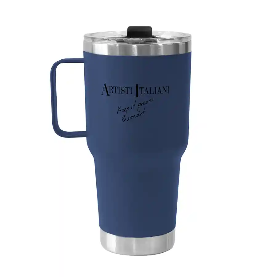 Artisti Italiani Estratta Ποτήρι Θερμός Με Καλαμάκι Μπλε 890ml.