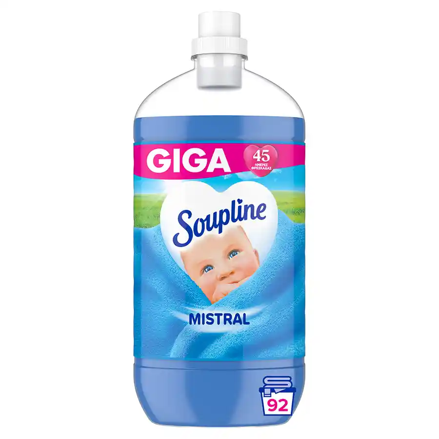 Soupline Συμπυκνωμένο Μαλακτικό Ρούχων Mistral 92mez. 1,932lt.