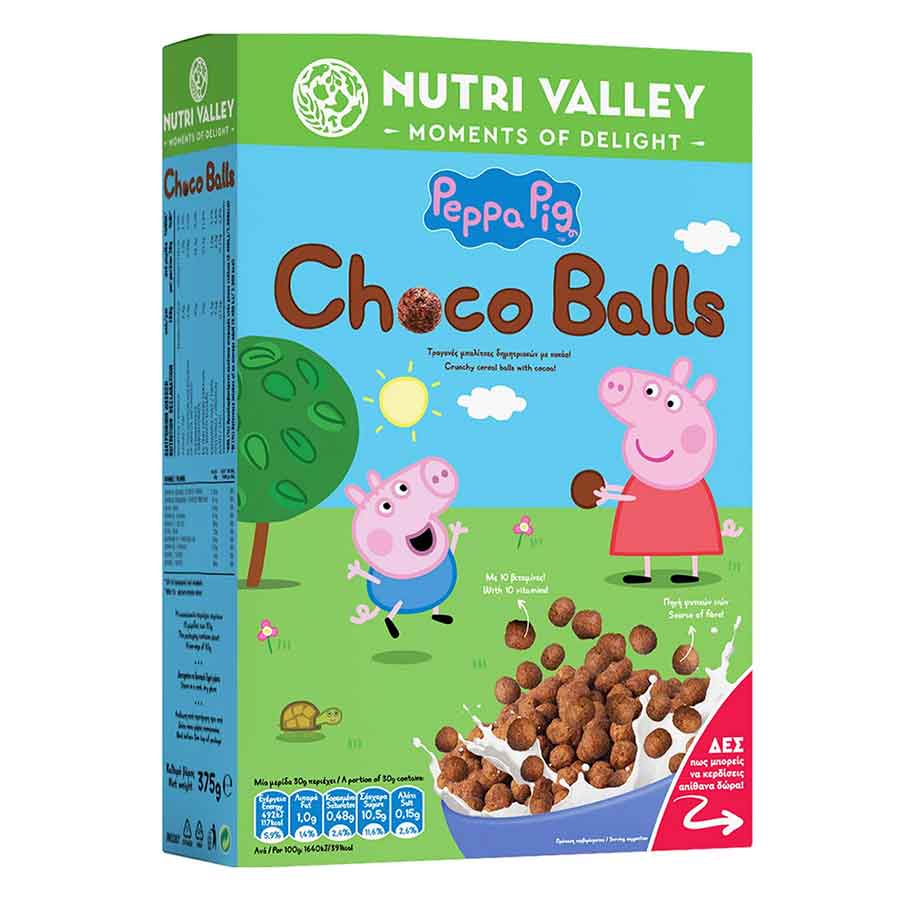 Nutri Valley Peppa Pig Δημητριακά Choco Balls 375γρ.