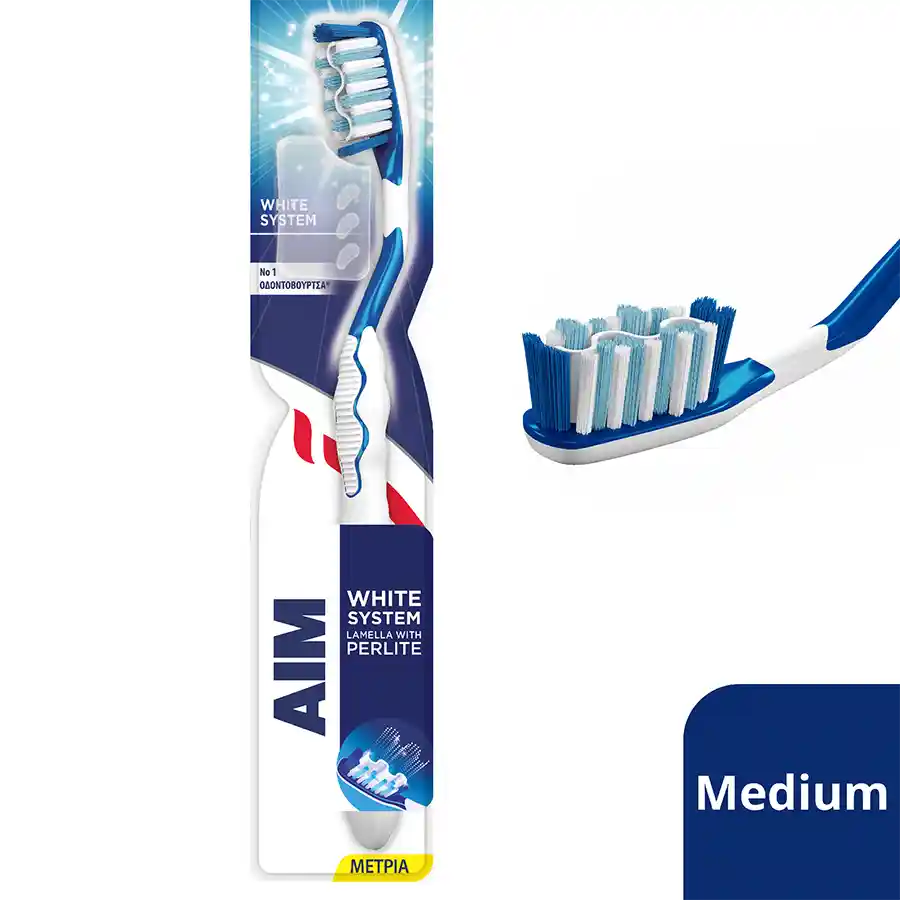 Aim White System Οδοντόβουρτσα Μέτρια