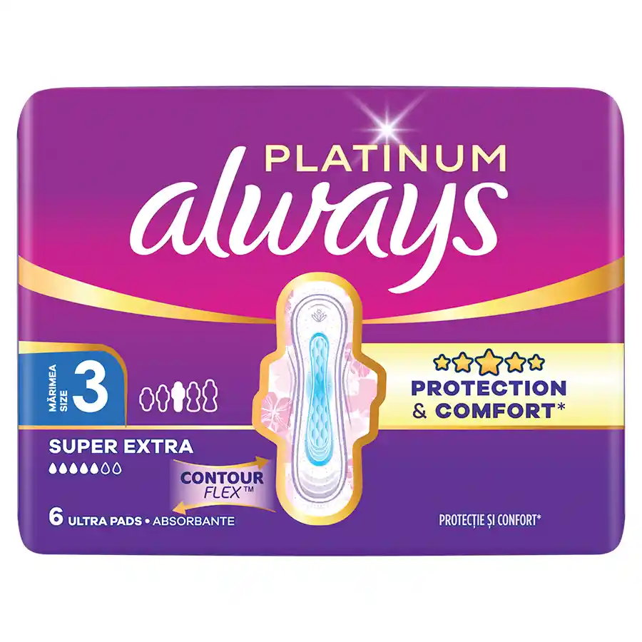 Always Ultra Platinum Σερβιέτες Night (Μέγεθος 3) 6τεμ.