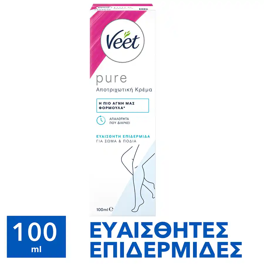 Veet Κρέμα Αποτρίχωσης Για Ευαίσθητες Επιδερμίδες 100ml.