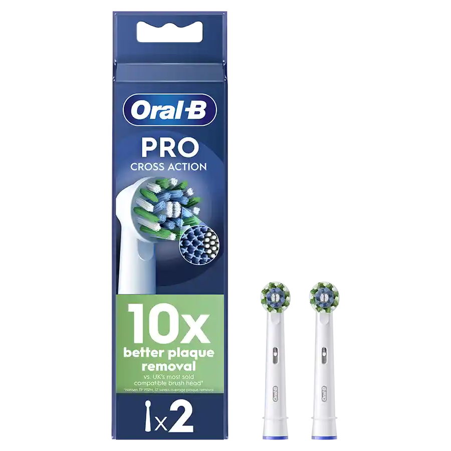 Oral-B CrossAction Ανταλλακτικές Κεφαλές Ηλεκτρικής Οδοντόβουρτσας 2τεμ.
