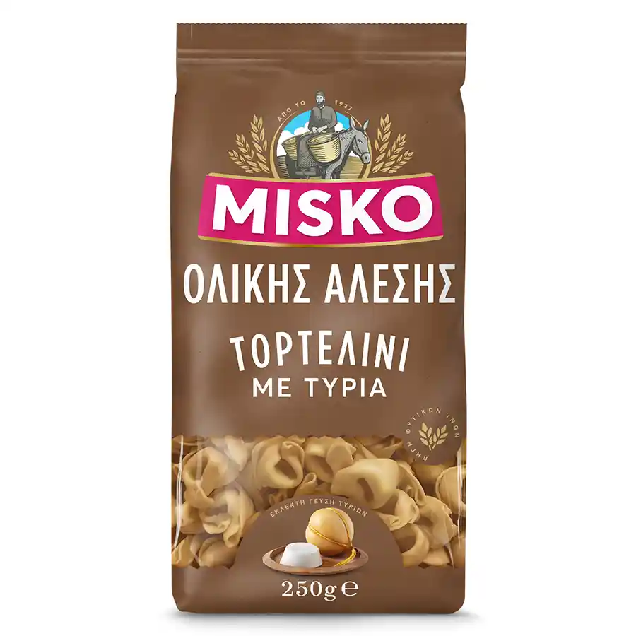 Misko Τορτελίνι Ολικής Άλεσης Με Τυριά 250γρ.