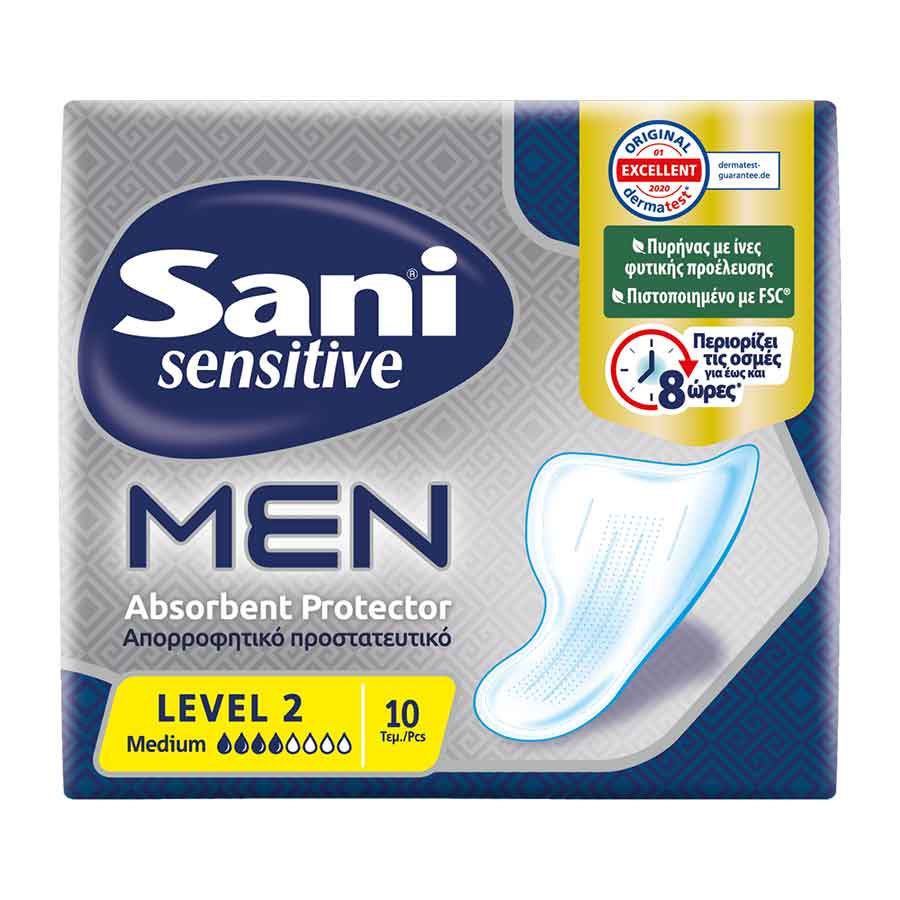 Sani Men Επιθέματα Ακράτειας Medium Level 2 10τεμ.