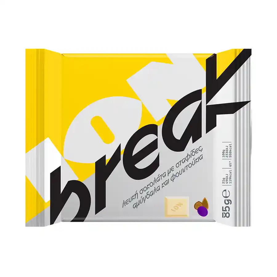 Ίον Break Λευκή Σοκολάτα Με Ξηρούς Καρπούς 85γρ.