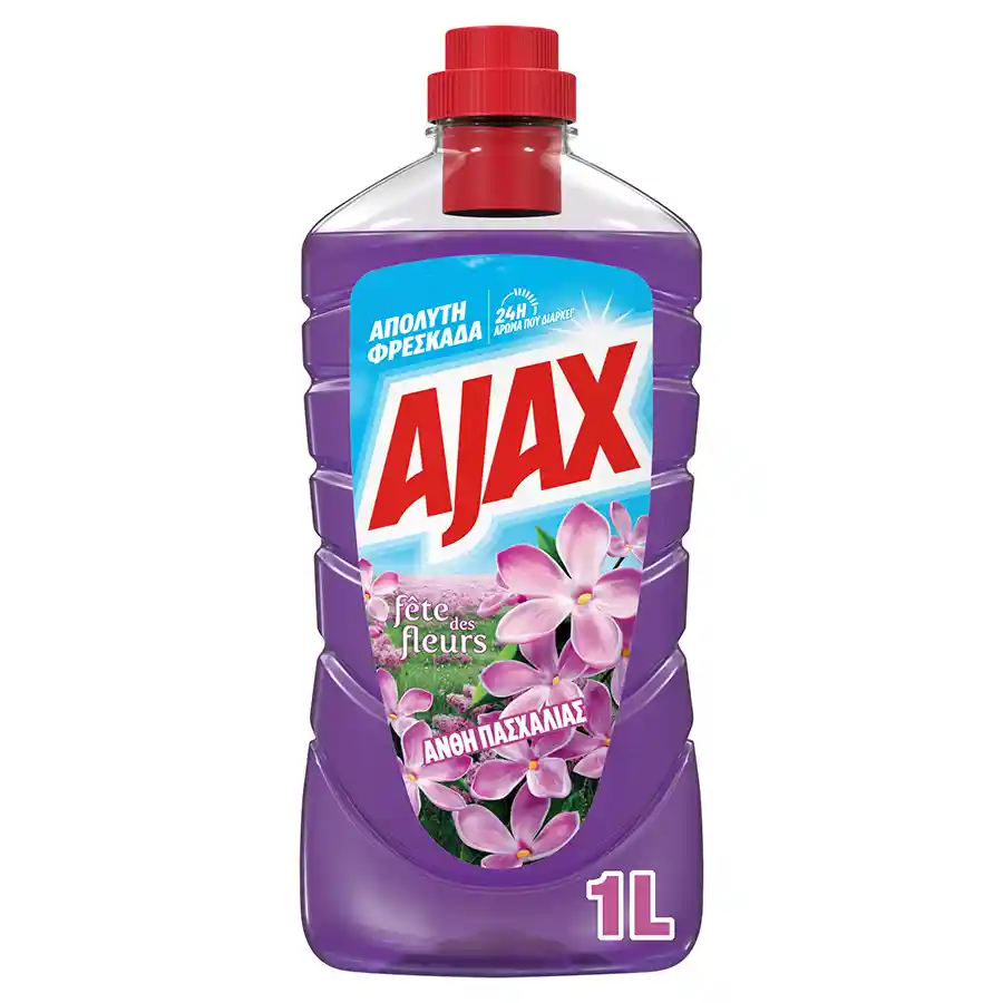 Ajax Υγρό Καθαριστικό Γιορτή Λουλουδιών Άνθη Πασχαλιάς 1lt.