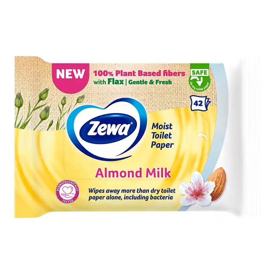 Zewa Υγρομάντηλα Almond Milk Moist Toilet Tissue 42τεμ.