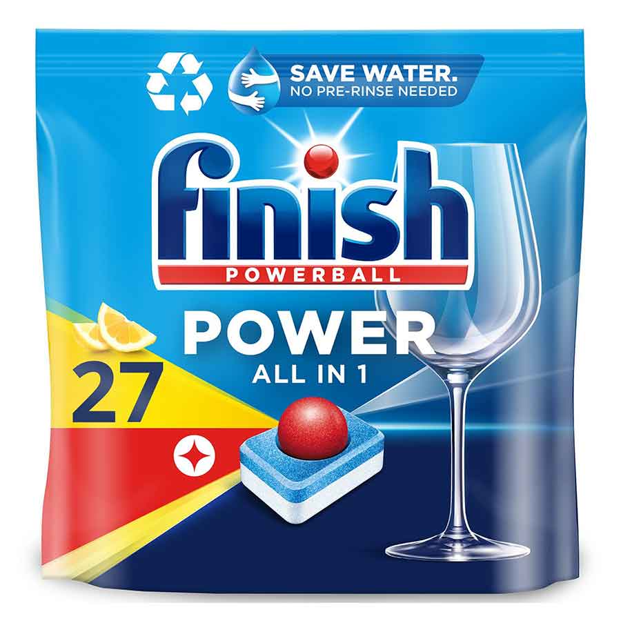 Finish All In 1 Max Ταμπλέτες Πλυντηρίου Πιάτων Λεμόνι 27τεμ.