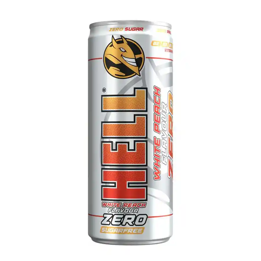 Hell Energy Drink White Peach Zero 250ml.