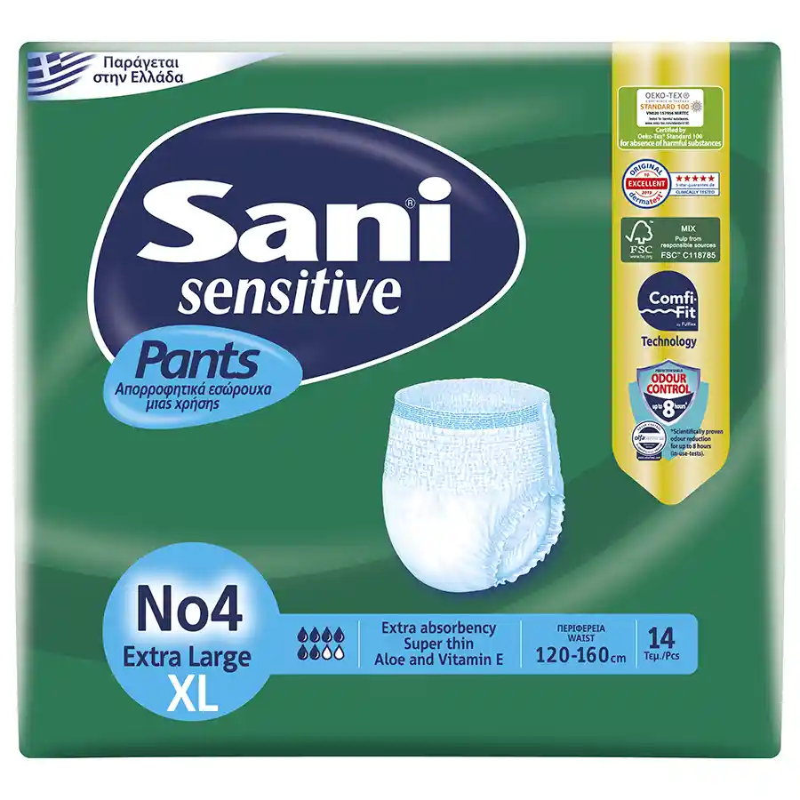 Sani Sensitive Εσώρουχα Ακράτειας Extra Large No4 14τεμ.