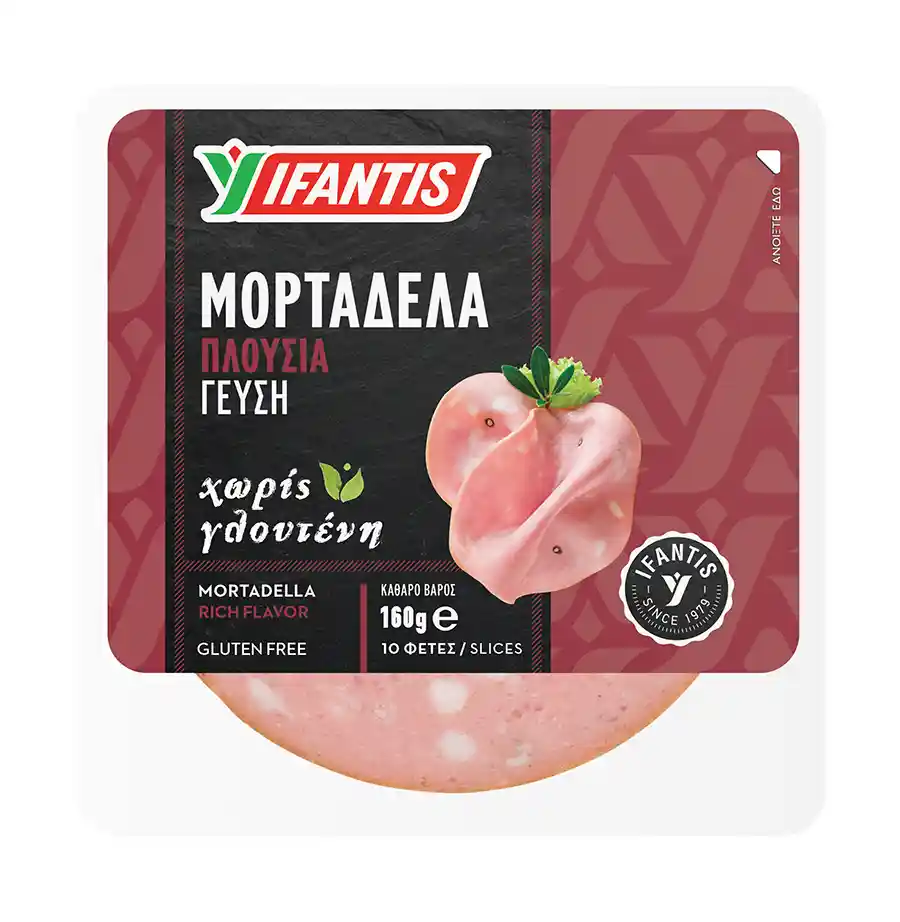 Ifantis Μορταδέλα Βραστή Σε Φέτες Χωρίς Γλουτένη 160γρ.
