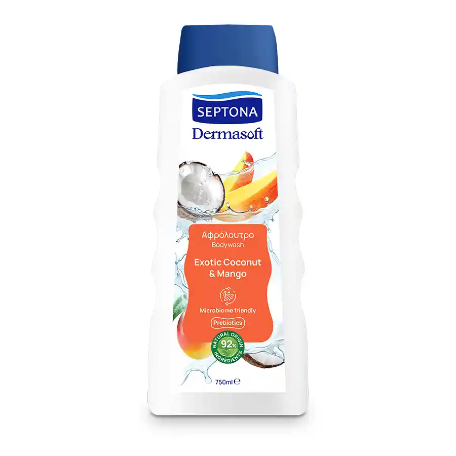 Septona Dermasoft Αφρόλουτρο Coconut & Mango 750ml.