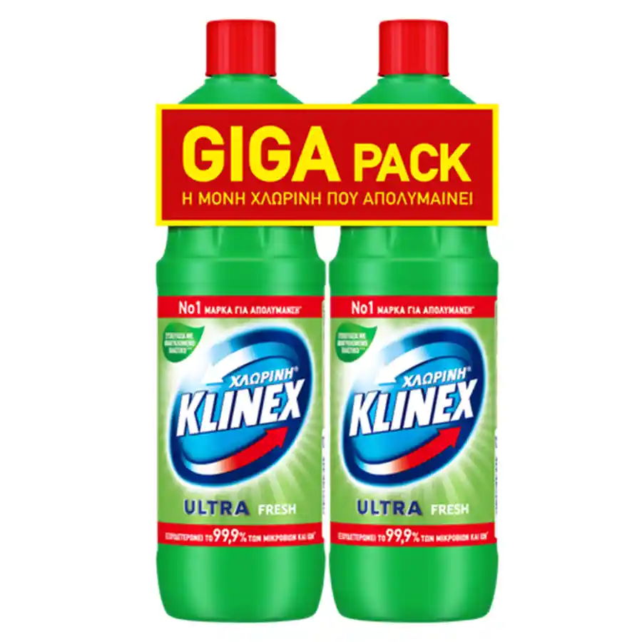 Klinex Ultra Χλωρίνη Fresh Giga Pack 2x1,25lt.