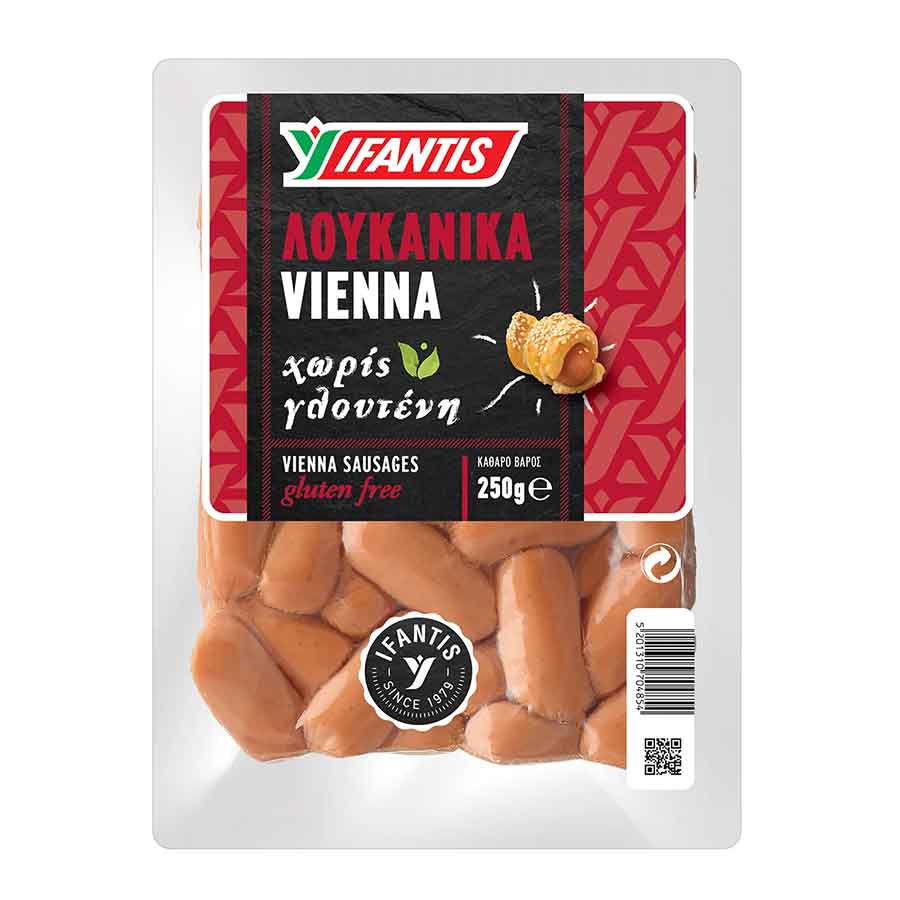 Ifantis Λουκάνικα Vienna Χωρίς Γλουτένη 250γρ.