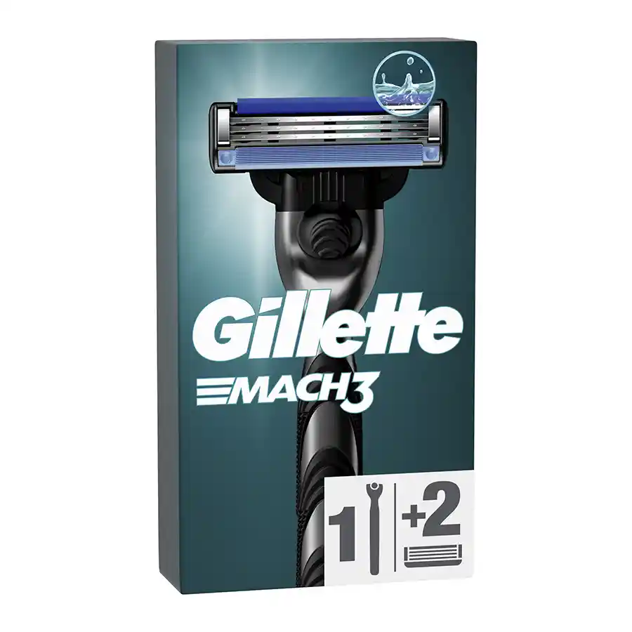 Gillette Mach 3 Ξυριστική Μηχανή +2 Ανταλλακτικές Κεφαλές