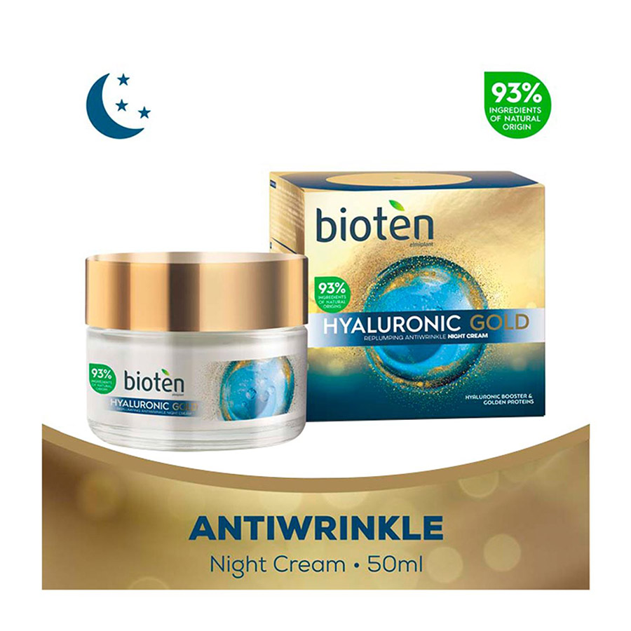 Bioten Hyaluronic Gold Κρέμα Νυχτός 50ml.