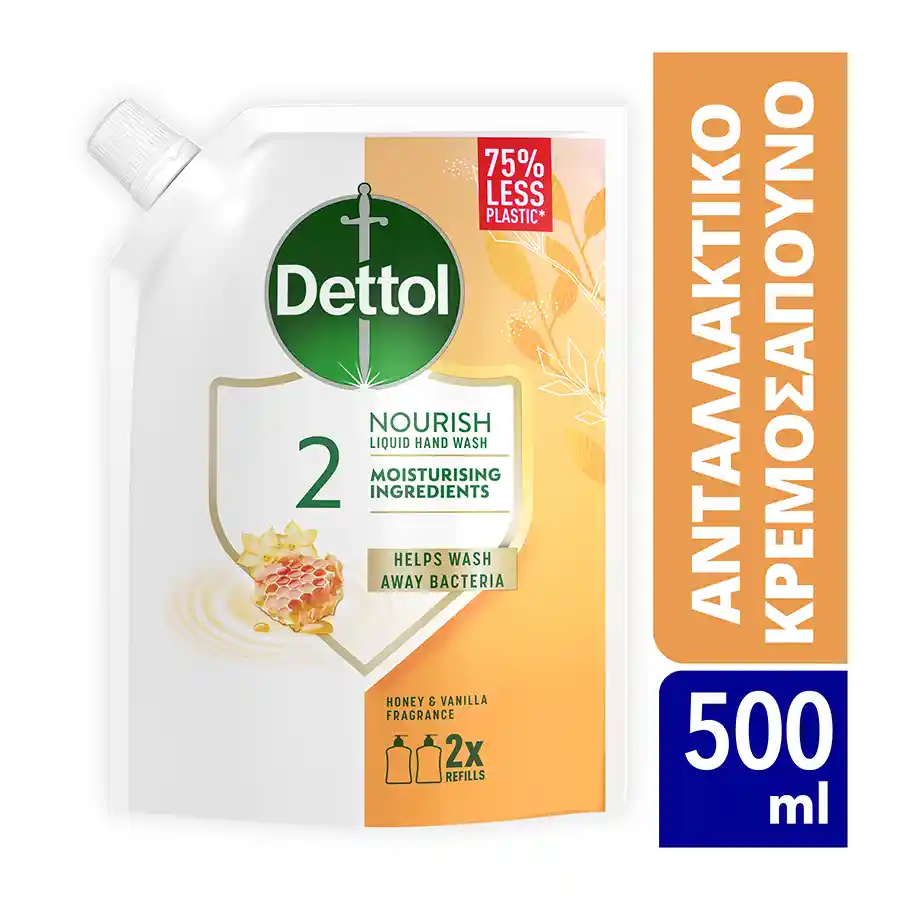 Dettol Κρεμοσάπουνο Honey Ανταλλακτικό 500ml.