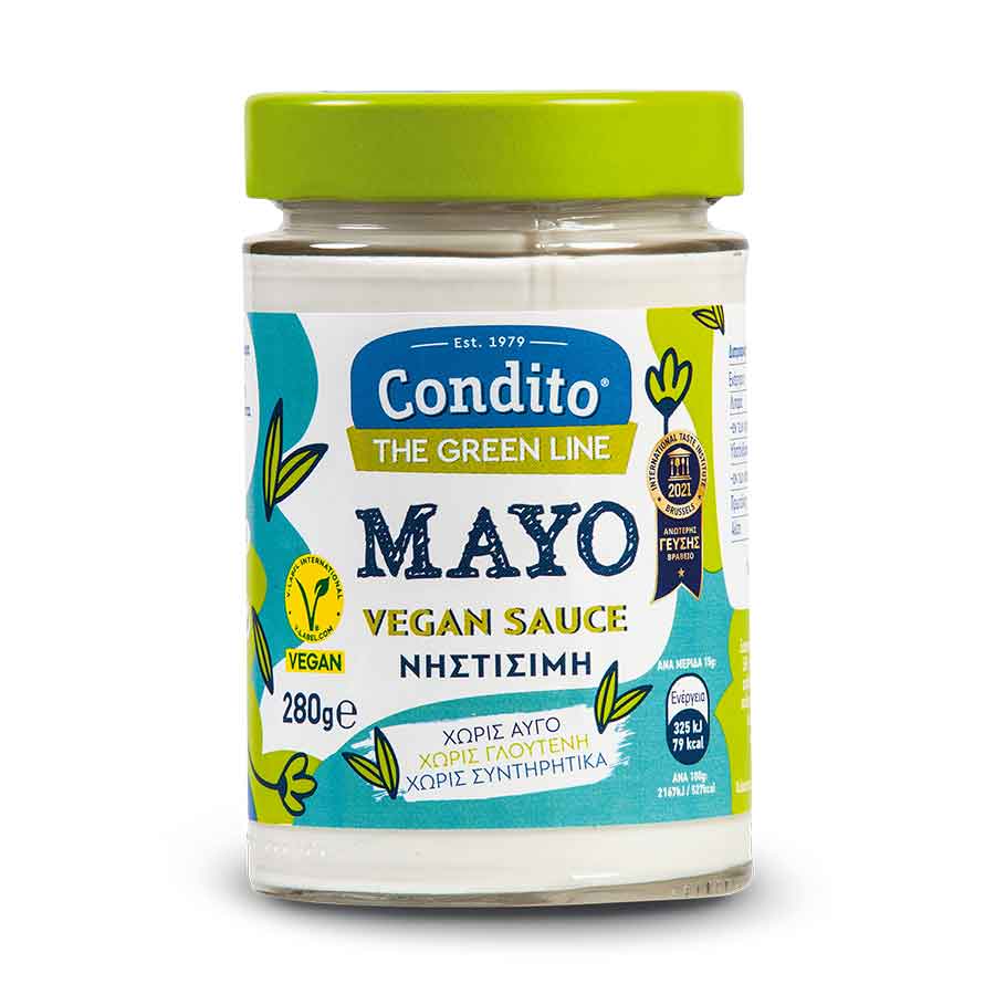 Condito The Green Line Μαγιονέζα Vegan Χωρίς Αυγό Χωρίς Γλουτένη 280γρ.