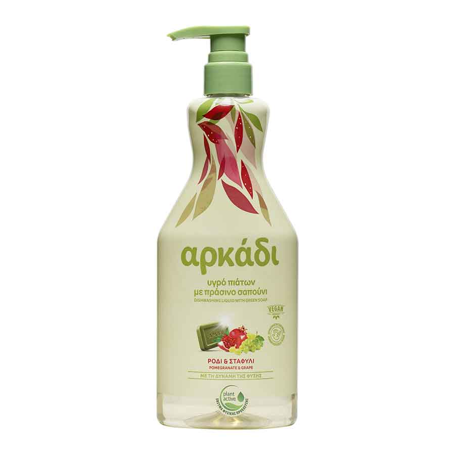 Αρκάδι Υγρό Απορρυπαντικό Πιάτων Ρόδι & Σταφύλι 550ml.