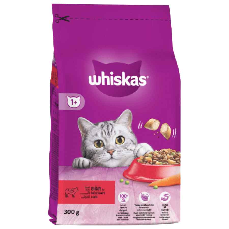 Whiskas Ξηρά Γατοτροφή Adult Μοσχάρι Γεμιστές Κροκέτες 300γρ.