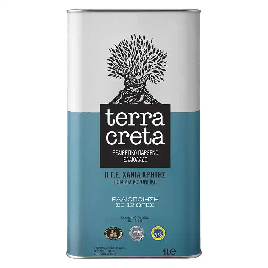 Terra Creta Ελαιόλαδο Εξαιρετικό Παρθένο Χανίων ΠΓΕ 4lt.