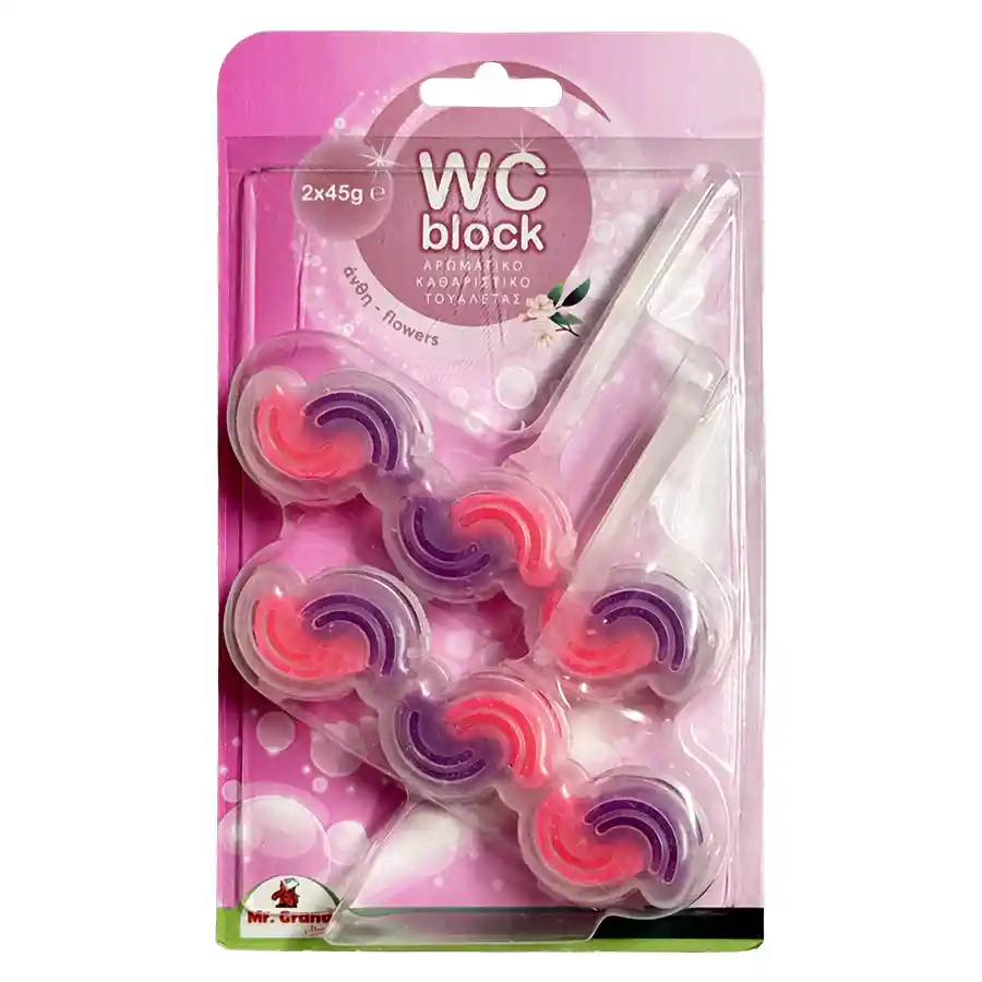 Mr Grand Wc Μπλοκ Τουαλέτας Flowers 2x45γρ.