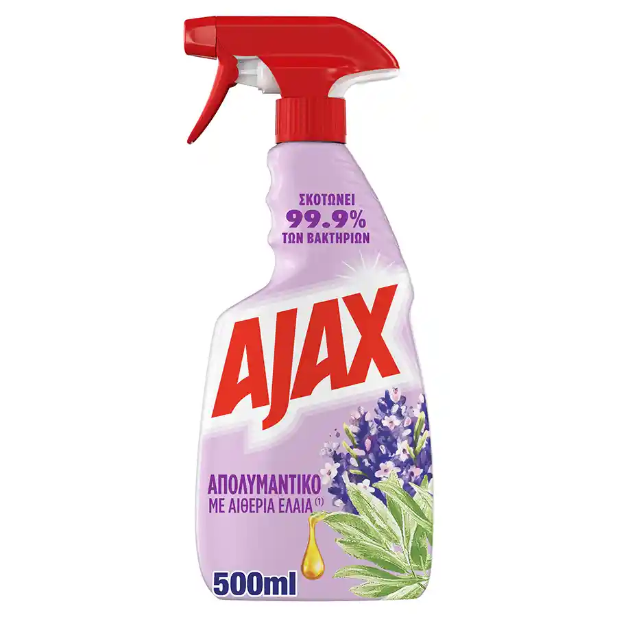 Ajax Καθαριστικό Επιφανειών Αιθέρια Έλαια Λεβάντα 500ml.