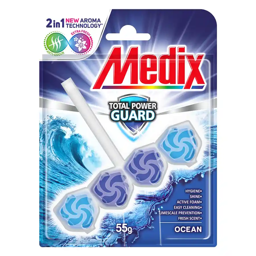 Medix WC Στερεό Μπλόκ Τουαλέτας Total Power Guard Ωκεανός 55γρ