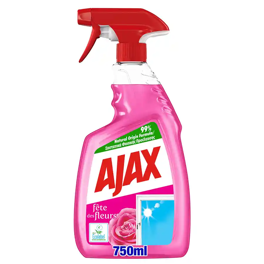 Ajax Καθαριστικό Τζαμιών Γιορτή Λουλουδιών 750ml.