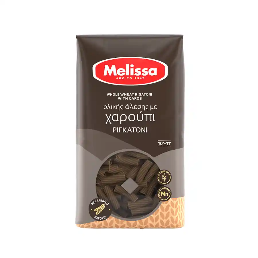 Melissa Ριγκατόνι Ολικής Άλεσης Με Χαρούπι 400γρ.