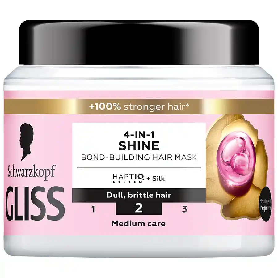 Schwarzkopf Gliss Bond Μάσκα Μαλλιών Shine 4σε1 400ml.