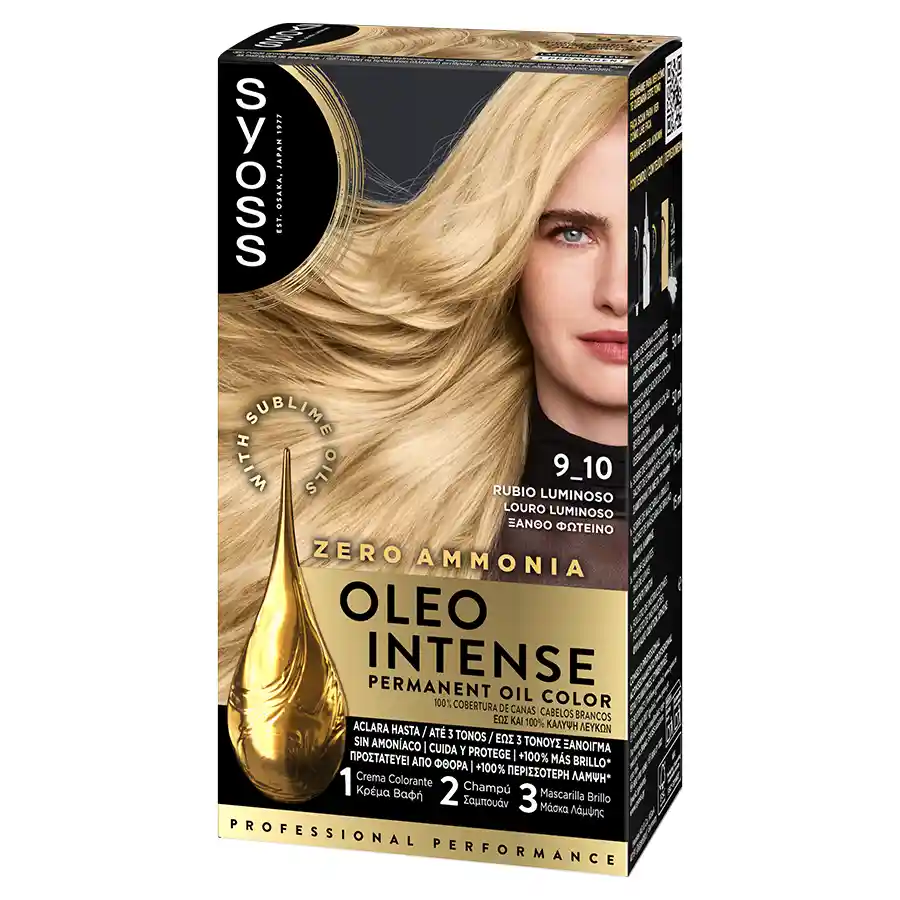 Syoss Βαφή Μαλλιών Oleo Intense No9-10 Ξανθό Φωτεινό