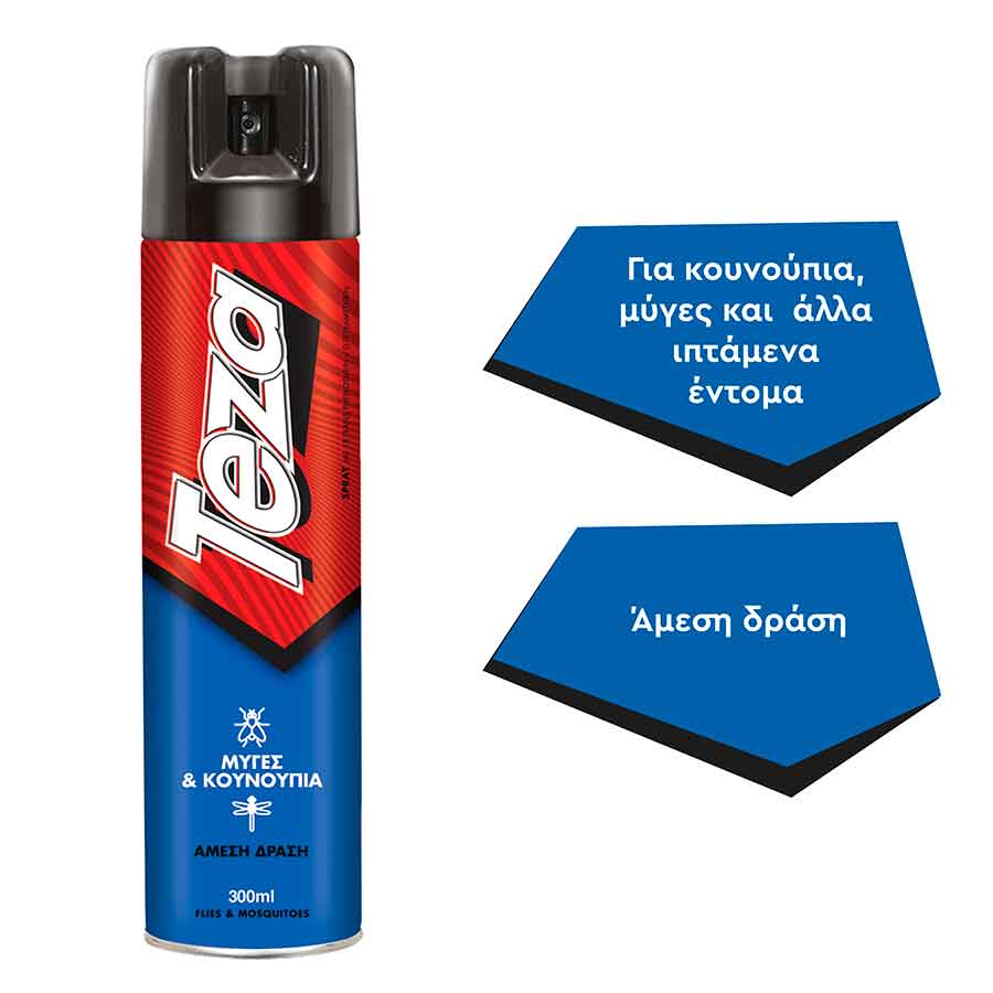 Teza Εντομοκτόνο Σπρέι Για Μύγες & Κουνούπια 300ml.