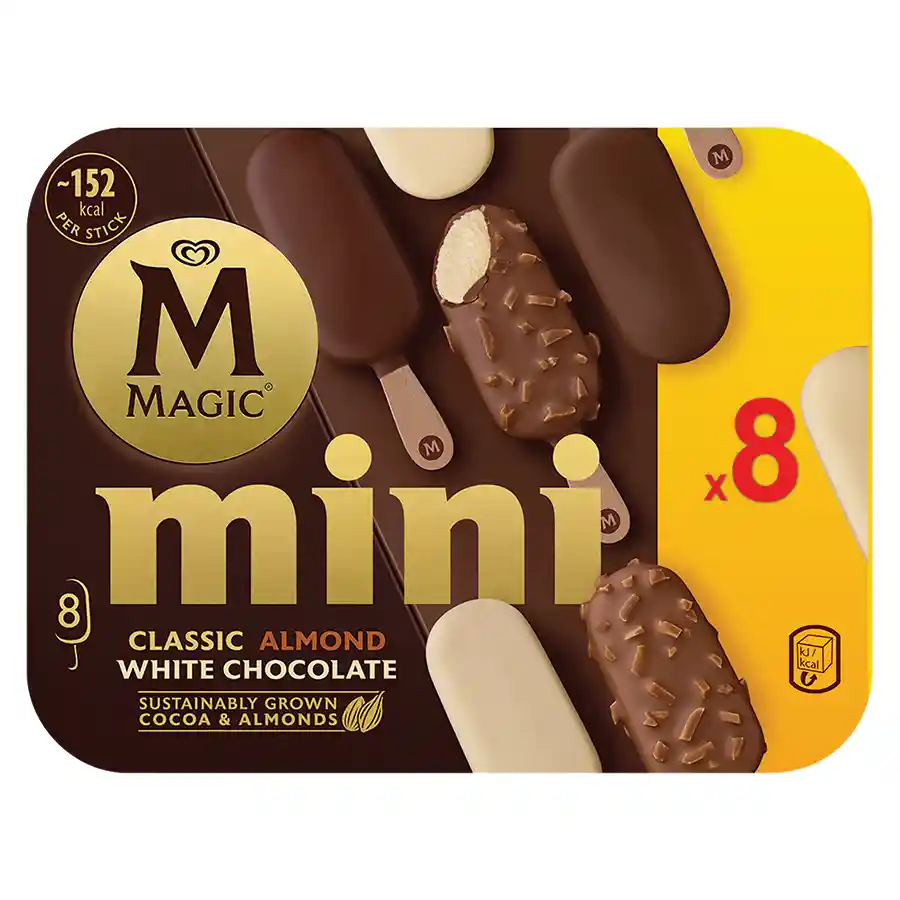 Magic Παγωτό Mini Classic Almond White Chocolate 8x42,1γρ./55ml.