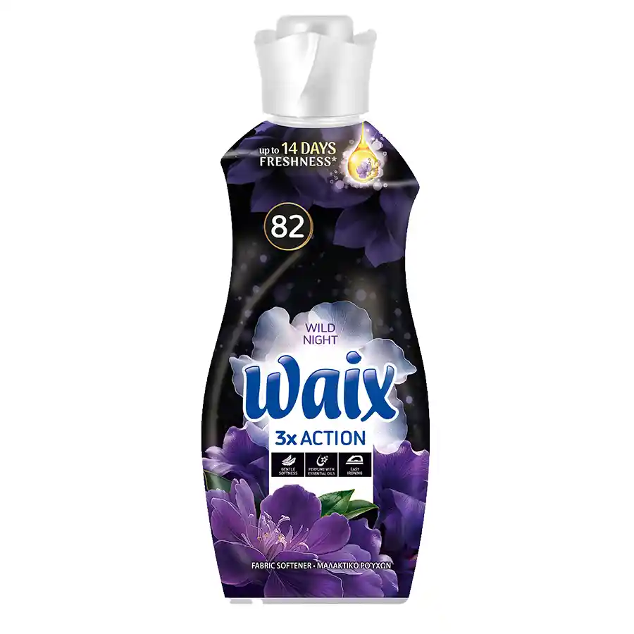 Waix Συμπυκνωμένο Μαλακτικό Ρούχων Wild Night 82mez. 1,722lt.