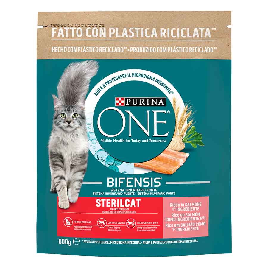 Purina One Bifensis Sterilcat Ξηρά Γατοτροφή Σολομός & Σιτάρι 800γρ.
