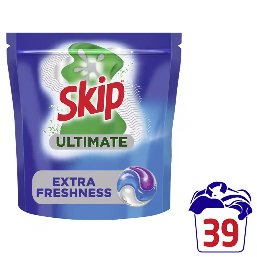 Skip Ultimate Caps Απορρυπαντικό Πλυντηρίου Ρούχων Extra Freshness 39τεμ.