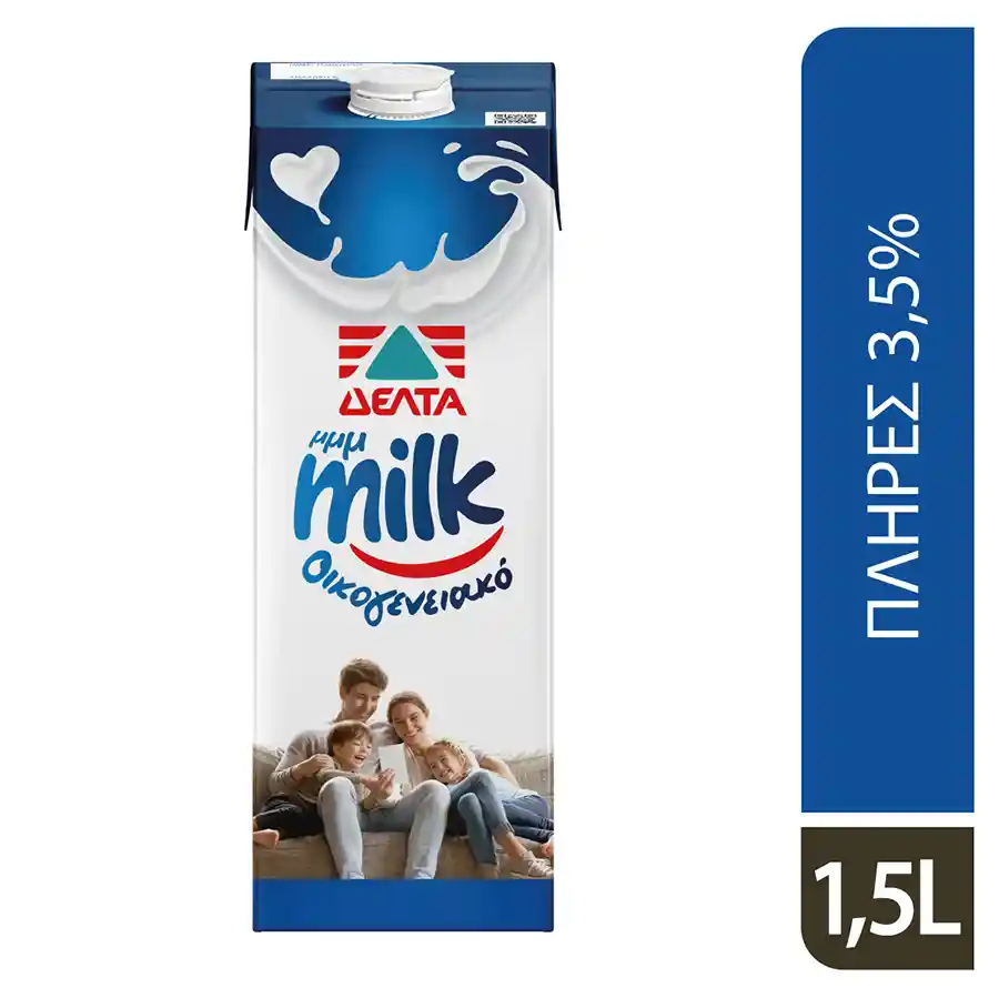 Δέλτα Μμμmilk Οικογενειακό Γάλα 3,5% Λιπαρά 1,5lt.
