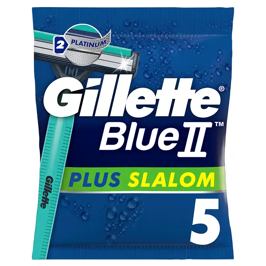 Gillette Blue II Plus Slalom Ξυραφάκια Για Ευαίσθητες Επιδερμίδες 5τεμ.