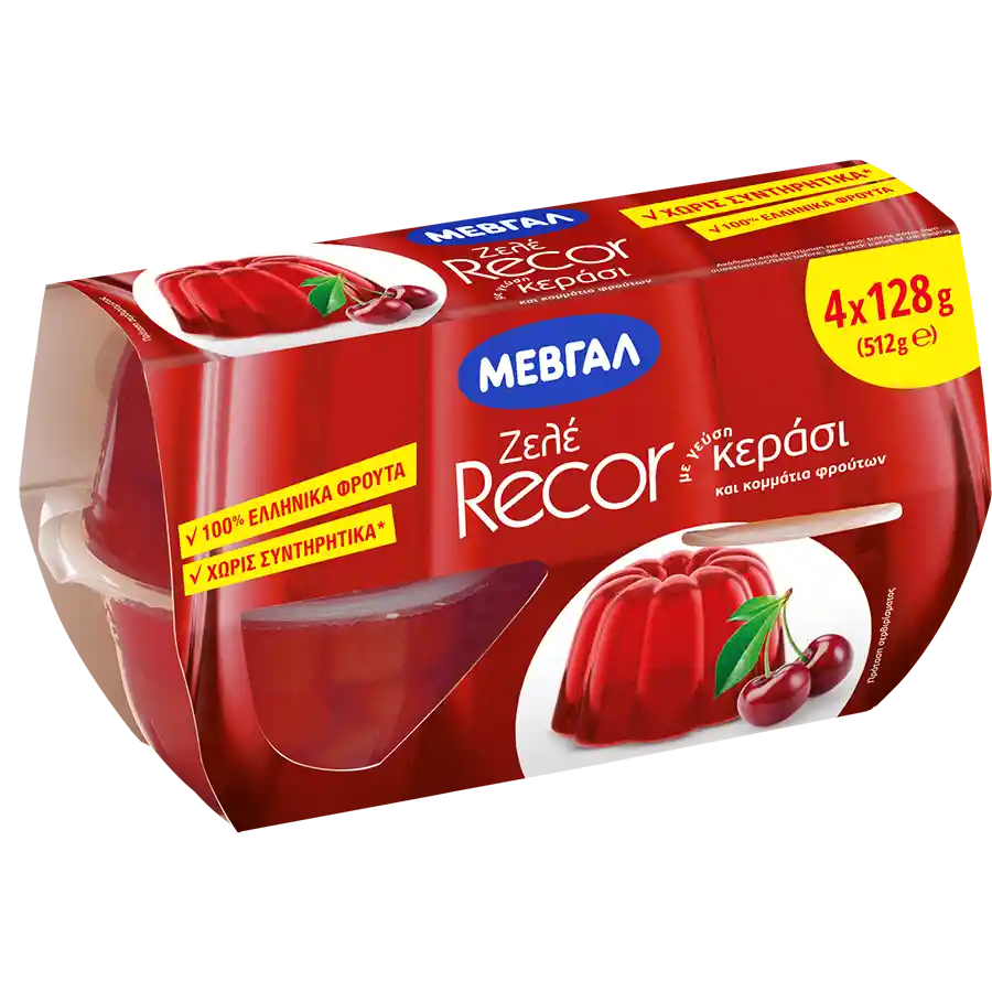Μεβγάλ Recor Ζελέ Κεράσι 4x128γρ.